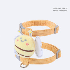 Cartoon Bee Pet Harness & Collar Set-Sale✨