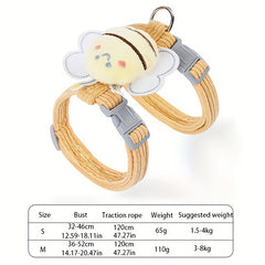 Cartoon Bee Pet Harness & Collar Set-Sale✨