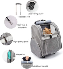 Lollimeow Rolling Carrier (2-in-1 Backpack & Trolley)
