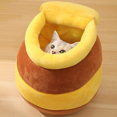 Comfy Honey Jar Cat Bed | Supportive for Cats and Small Dogs
