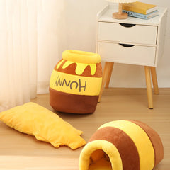 Comfy Honey Jar Cat Bed | Supportive for Cats and Small Dogs