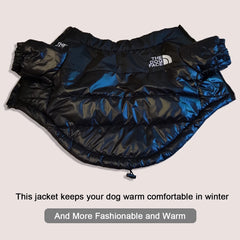 Dog Face Puffer Jacket – Warm & Stylish Winter Coat for Pets