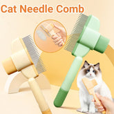Pet Flea Comb – Self-Cleaning Grooming Brush for Cats & Dogs